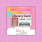 Mr. Read's Library Card  | Sticker Die Cut