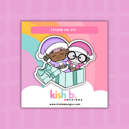 HO HO HO |Kenny & Emma Bear| Holiday | Stickers