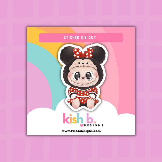 Minnie-Monster| Sticker Die Cut