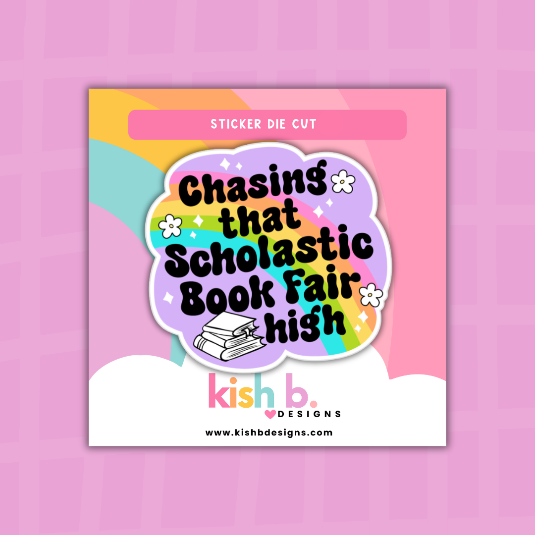 Chasing Scholastic Book Fair| Sticker Die Cut