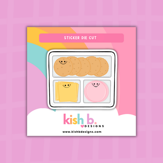 Crackers & Ham Mini Lunch Tray | Sticker Die Cut