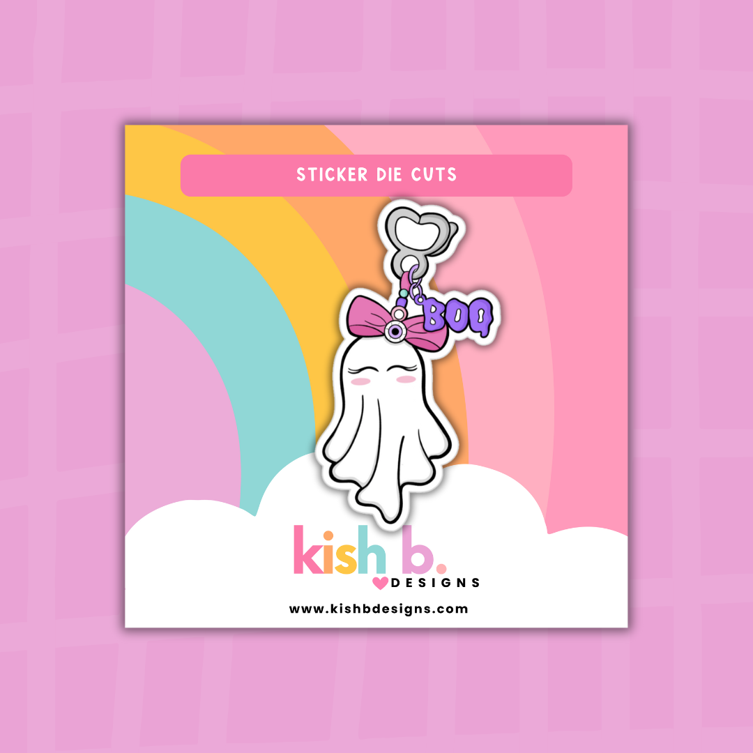 Ghost Halloween Trinket Charm | Sticker Die Cut