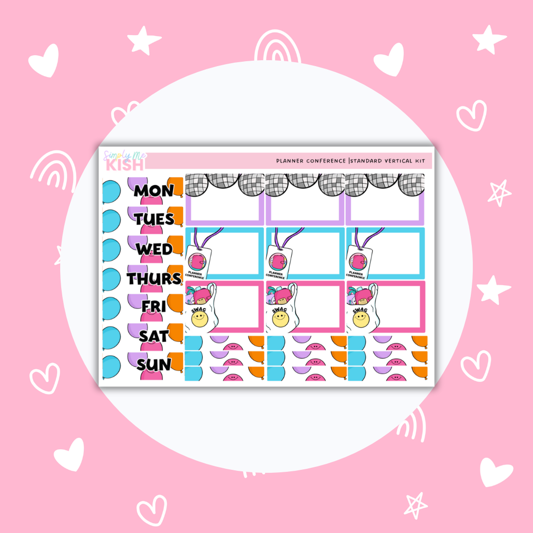 Planner Conference |  Standard Vertical | Sticker Kit