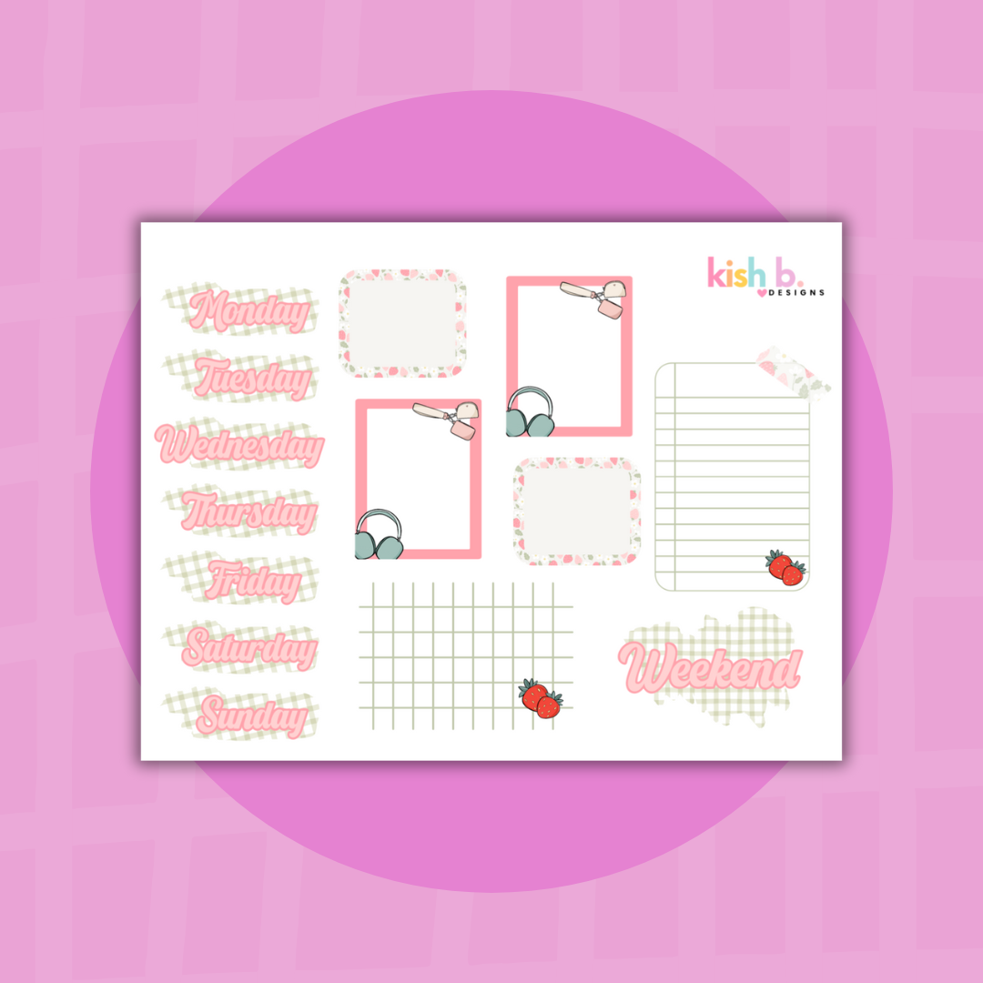 Strawberry Summer | Journal Stickers