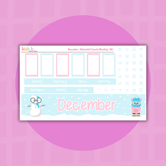 December Hobo Cousin Monthly Kit (A5)