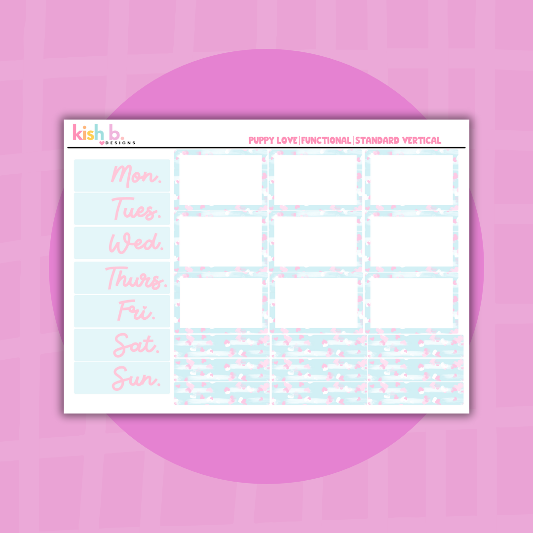 Puppy Love | Standard Vertical | Planner Kit