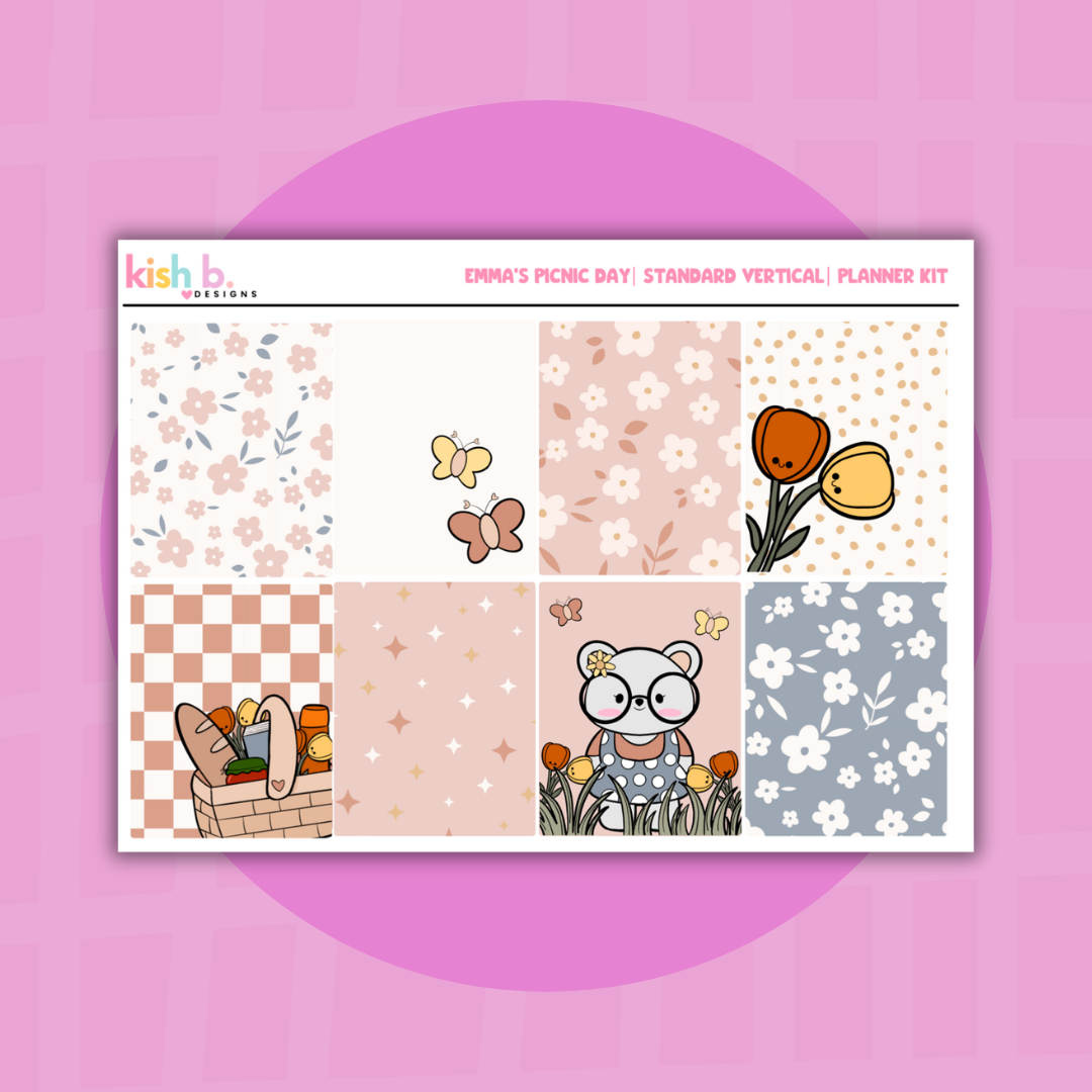 Emma's Picnic Day | Standard Vertical | Sticker Kit