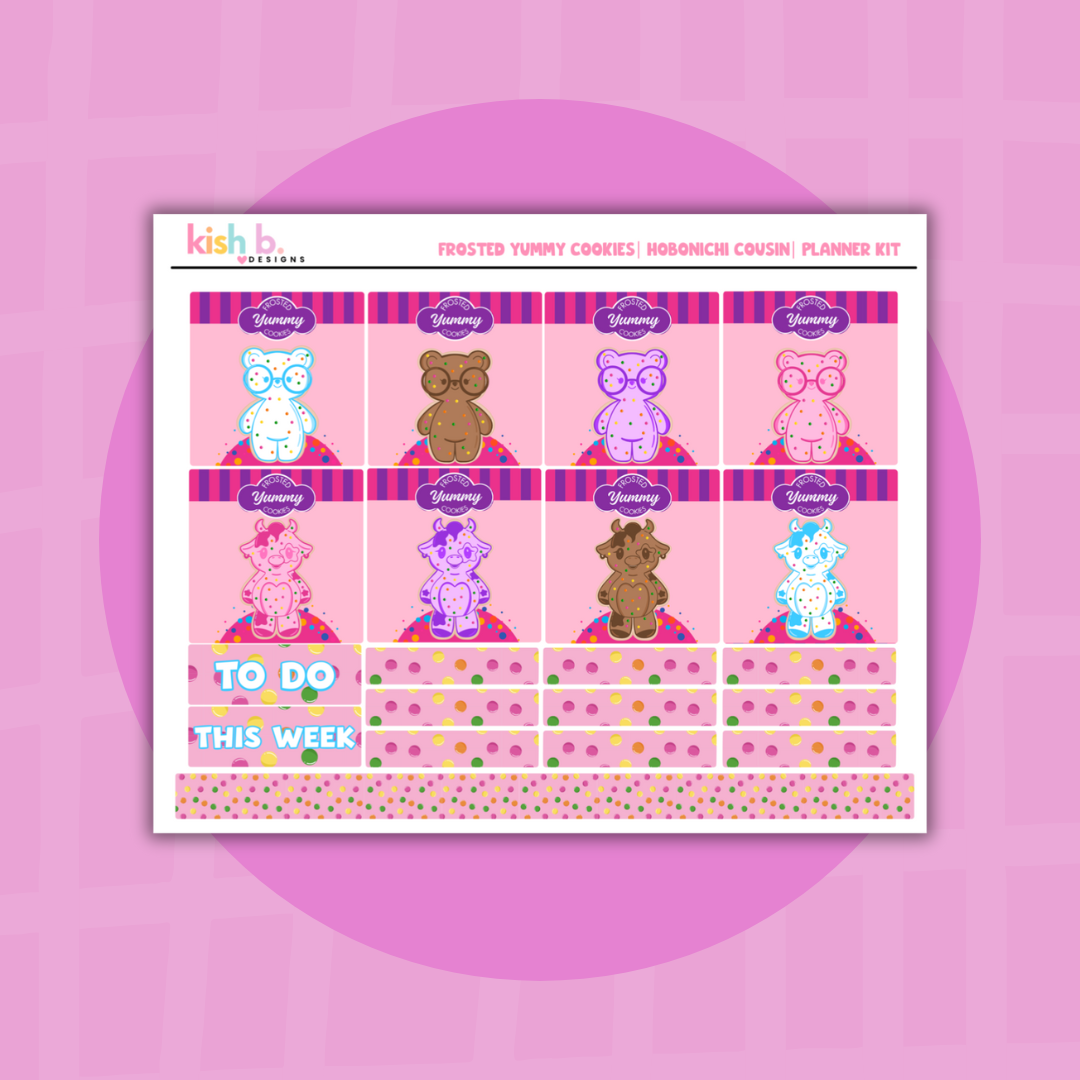 Frosted Yummy Cookies| Cousin| Sticker Kit