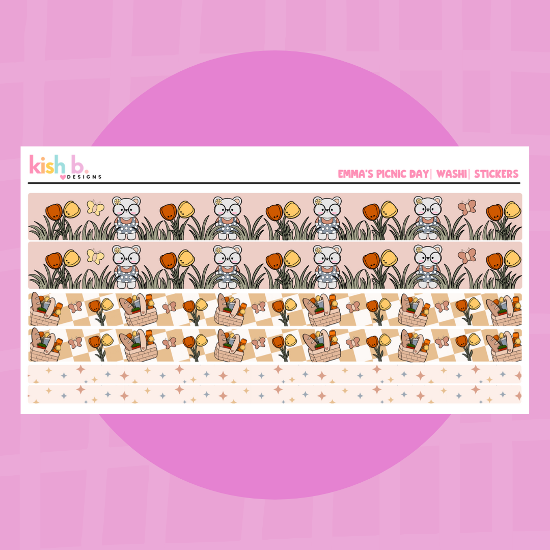 Emma's Picnic Day | Washi | Stickers