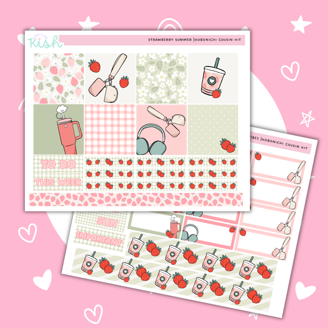 Strawberry Summer |  Cousin| Sticker Kit