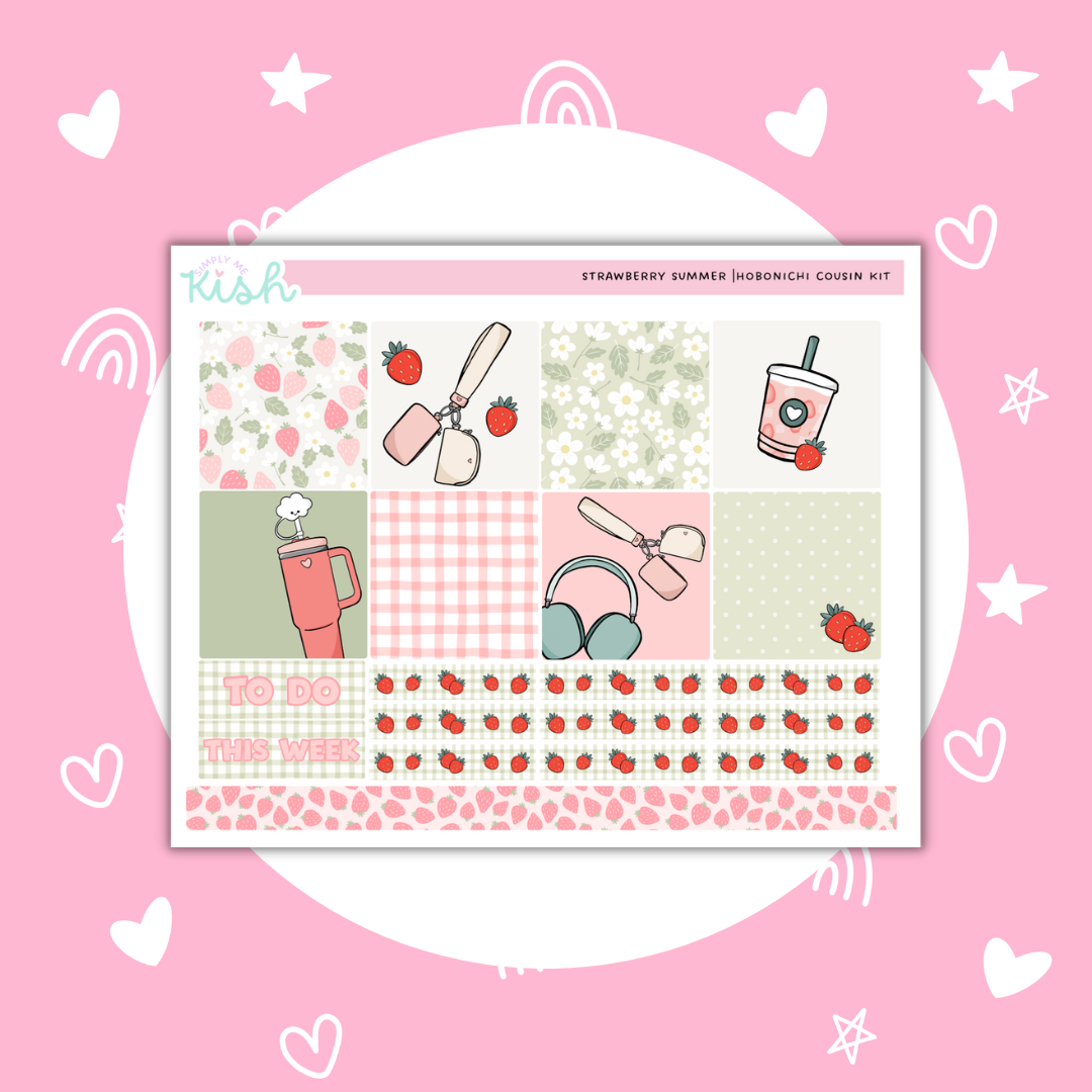 Strawberry Summer |  Cousin| Sticker Kit