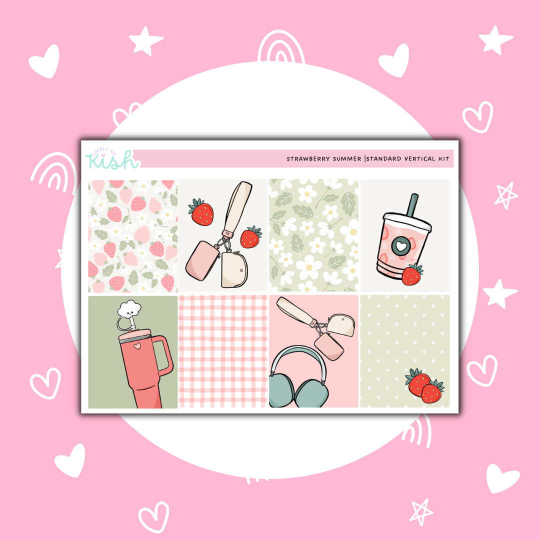 Strawberry Summer | Standard Vertical | Sticker Kit