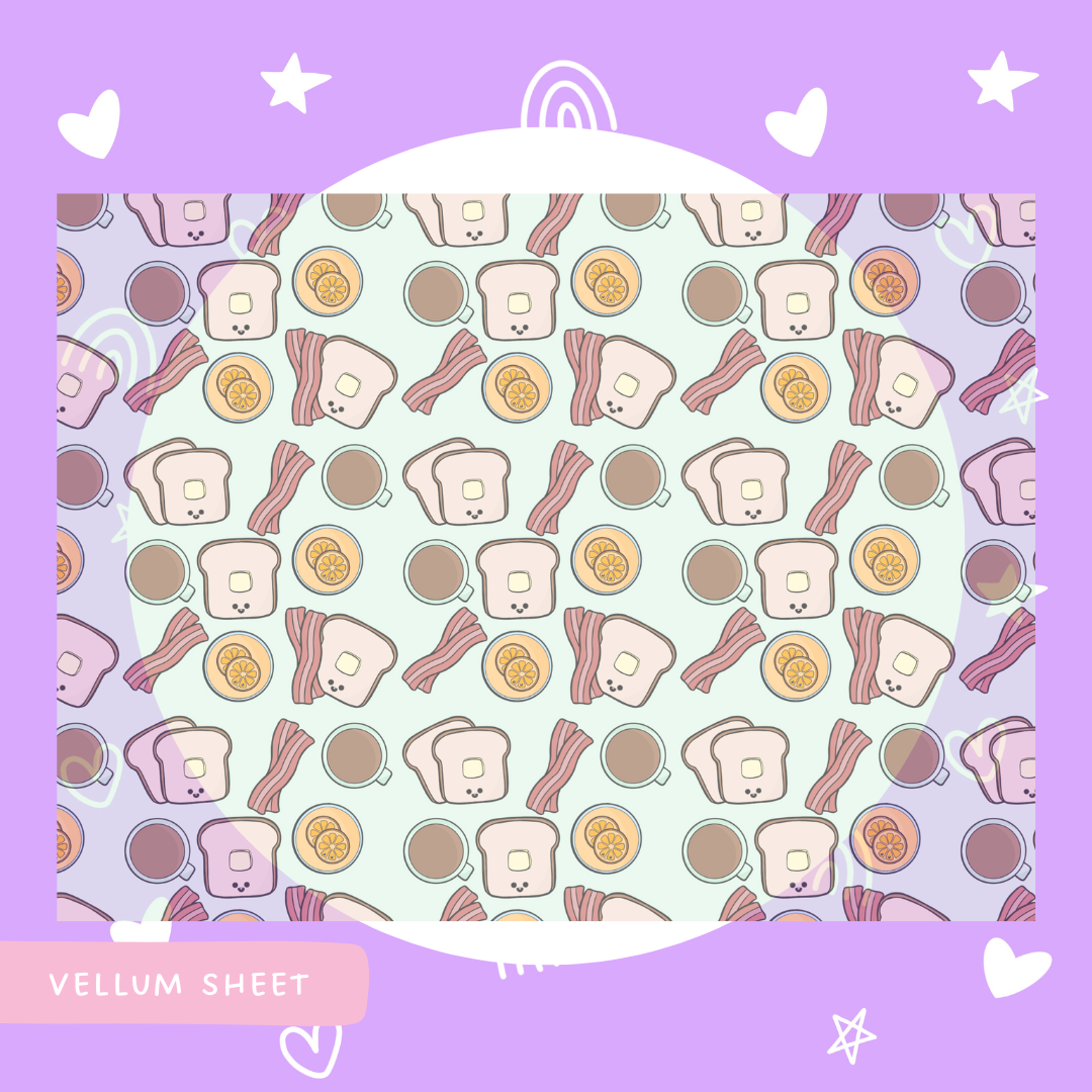 The Breakfast Club | Toast & Bacon | Vellum| Decorative Sheet