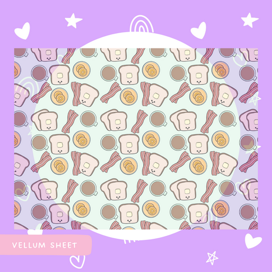 The Breakfast Club | Toast & Bacon | Vellum| Decorative Sheet