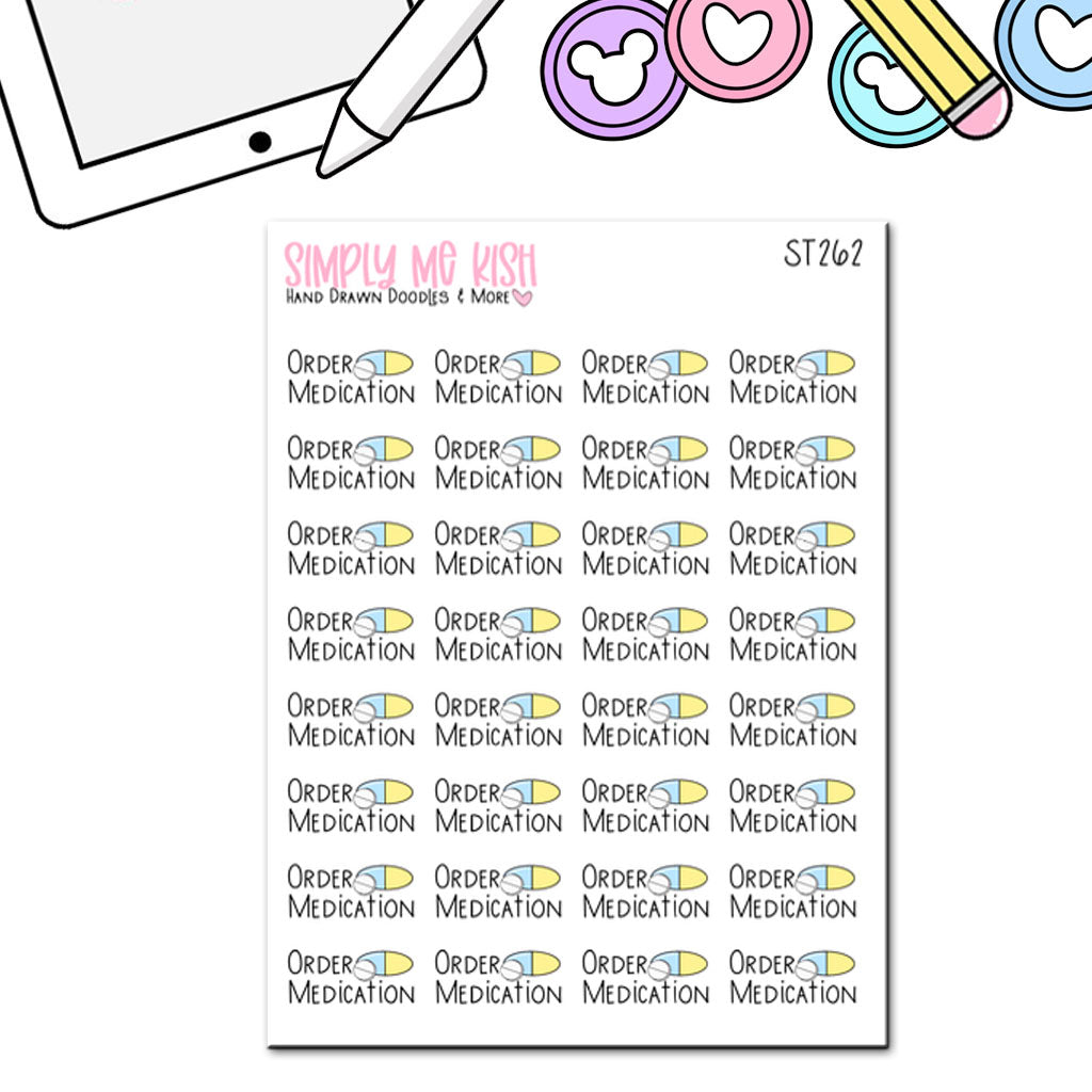 Order Medication| Sticker Sheet